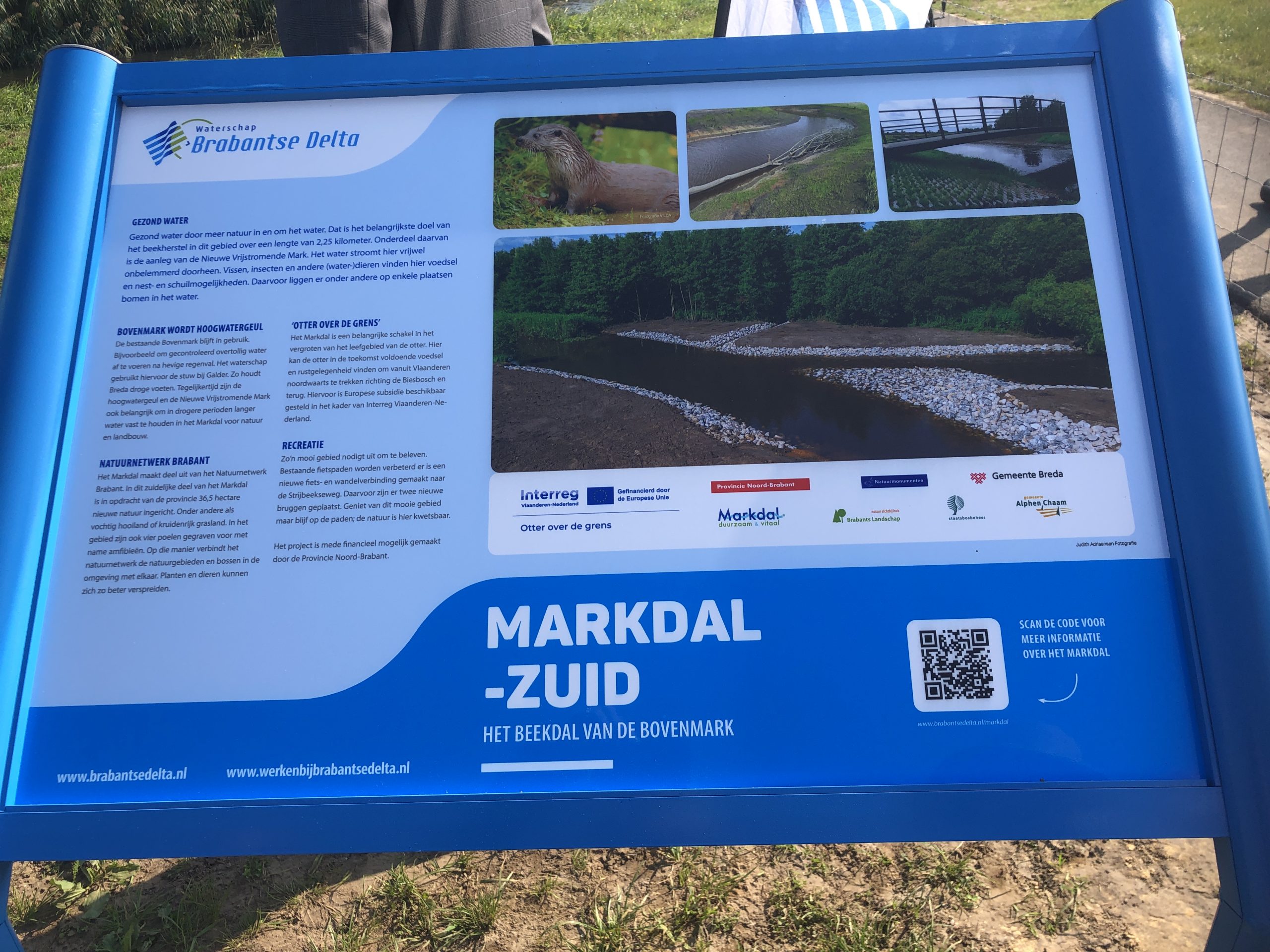 Het bord met uitleg over Markdal-Zuid